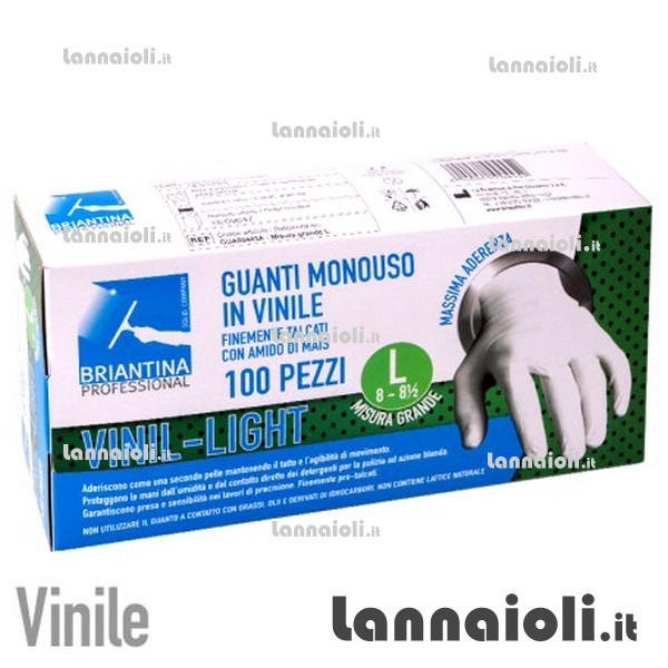 GUANTI VINILE PZ.100 IN SCATOLA 